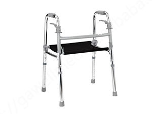 * วอล์คเกอร์ผู้ใหญ่พับได้น้ำหนักเบาสำหรับโรงพยาบาลผู้พิการรถเข็นพับได้ปรับความสูงได้อลูมิเนียม - Product Image 3