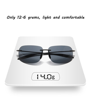 Lunettes de soleil classiques de marque chaude pour hommes lunettes de Sport sans cadre TR90 lunettes carrées polarisées sans monture UV400 Protection lunettes de soleil
