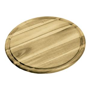 KESPER <b>Meat</b> Platter With Juice Groove Round Wooden Steak Board For Serving And Carving - Product Image 1