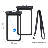 Étui de téléphone étanche en PVC IP68, pochette pour téléphone portable pour les voyages, la natation, la plage