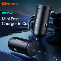 Pour Mcdodo 749 Câble USB-C de charge rapide PD 30W, Chargeur en alliage d'aluminium, Chargeur rapide de voiture QC3.0 pour téléphone, montre, écouteurs OTP
