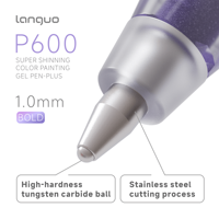 Stylos gel grande capacité 36 couleurs, pointe aiguille, écriture fluide, pour signature, vente en gros, pour l'école, le bureau, neutres, scintillants, pour coloriage