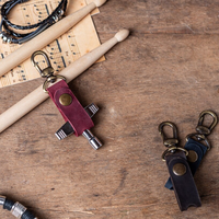 Porte-clés en cuir PU portable pour clés de batterie, disponible en stock, personnalisable, sacoche pour clés de batterie