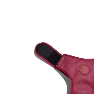 สายรัดอกสุนัขแบบถักปรับได้ สีแดงเบอร์กโดซ์ อุปกรณ์พาสุนัขเดินเล่น - Product Image 5