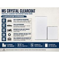 Kit de réparation automobile économique série MS 2K, vernis acrylique cristal brillant 1L + durcisseur 0.5L, revêtement résistant aux UV