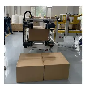 Máquina de apertura automática de cajas de cartón y máquina de sellado para sistema de embalaje