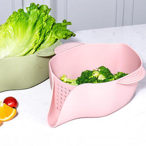 Multifunctional Drain <b>Basket</b> Food Pasta Berry <b>Sink</b> Strainer for Fruits Vegetables 1.5 3 QT - Product Image 5