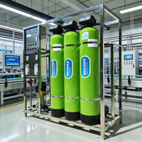 Offre Spéciale : Système de Filtration d'Eau Pure Commercial à Osmose Inverse avec Contrôle PLC, Pompe et Moteur Intégrés, 500L/Heure, Garantie 1 An