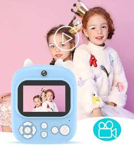 2.4インチ 12MP タイムリー印刷カメラ 1080P キッズデジタルビデオカメラ かわいいミニポケットプリンターカメラ 子供用ギフトおもちゃ P2 B1 - Product Image 4