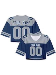Maillot de football personnalisé avec nom, numéro et logo de l'équipe, Crop top personnalisé pour femmes, Maillots de cheerleading, Cadeau pour petite amie - Product Image 4