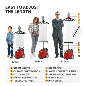 ホット販売商用圧力布鉄衣服スチーマー高速加熱生地垂直カスタマイズ強力な電力大きな水容量 - Product Image 4