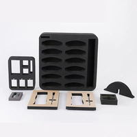 Insert en mousse pour boîte à outils personnalisée, mousse EVA noire haute densité pour l'organisation des tiroirs de rangement de matériel
