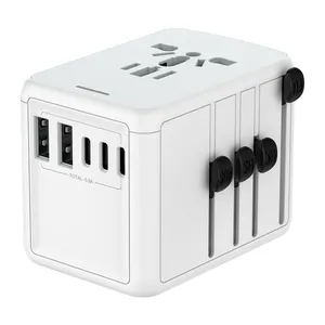 Adaptateur de voyage international avec 2 usb et 3 type c world travel adaptateur de prise universel gadgets de téléphone adaptateur de charge