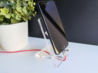 Fabrik-Großhandel Maßgefertigter Laser-geschnittener Plexiglas-Handyhalter mit Schlitzstruktur, Acryl-Handyständer, Display-Ständer