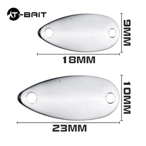 Señuelo de pesca tipo cuchara metálica con punta de barra blanca, con purpurina, diseño de boca de caballo, anzuelo simple, 9*18/10*23mm, venta al por mayor - Product Image 2
