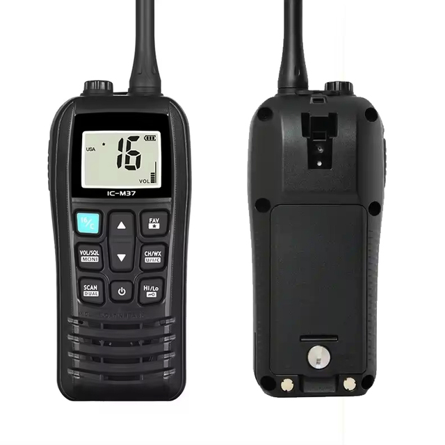 IC-M37 VHF Transceiver 6W 5KM Marine Floating Walkie Talkie Two-Way for Radio IPX7 Waterproof New Generation Two-Way