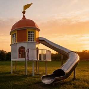 Scivolo a Tubo Premium per Interni, Scivolo Circolare Anti-Graffio per Bambini, per Aree Gioco nei Centri Commerciali - Product Image 2