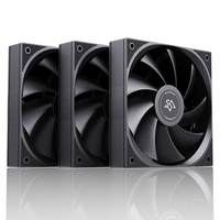 Ventilateur de boîtier PC SNOWMAN BK120 120mm noir sans LED, 1000 tr/min, Molex 4 broches Daisy, 12V DC, économique, vente en gros