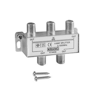 Divisore di segnale a 4 vie, frequenza 5-1000MHz, ideale per amplificare i segnali in sistemi di comunicazione e distribuzione - Product Image 1