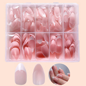 360 <span class=keywords><strong>Uñas</strong></span> Postizas Rosadas en Forma de Almendra, 10 Rejillas, <span class=keywords><strong>Uñas</strong></span> Francesas <span class=keywords><strong>Cortas</strong></span>, Decoración de <span class=keywords><strong>Uñas</strong></span> Falsas para Mujer, <span class=keywords><strong>Uñas</strong></span> a Presión - Product Image 2