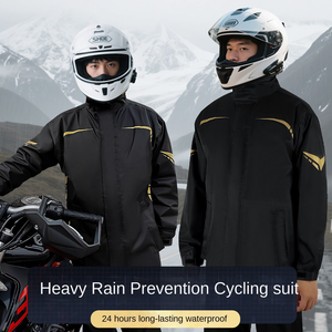 Tuta Impermeabile Invernale da Motociclista e Pilota Auto in Poliestere Stampato, Design Divisibile per Consegne a Domicilio - Product Image 2