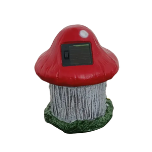 Delicate Nieuwe <span class=keywords><strong>Polyresin</strong></span> Ambachten Mooie Rode Paddestoel Huis Beeldje Voor Buiten En Huis Decor Mooie Rode Beelden - Product Image 3