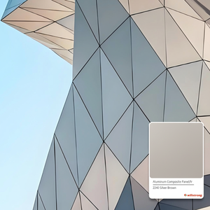 แผง PVDF ACP ขนาด3มม. ป้องกันไฟฟ้าสถิตย์แผงซุ้มป้ายอะลูมิเนียมคอมโพสิตสำหรับโรงแรมกันแสง UV - Product Image 1