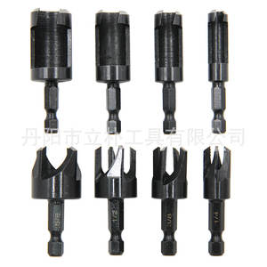 Brocas de corte Li Pu de 8 piezas con vástago hexagonal para madera, 1/4, 3/8, 1/2, 5/8, tipo garra negra, broca de perforación rápida - Product Image 1