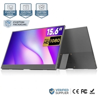 Écran portable ultra-fin USB 15,6 pouces pour ordinateur portable de jeu, moniteur LED TN 1080P avec haut-parleur intégré, vente directe usine