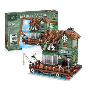 Urge 30108 regalos de Navidad Harbor Tavern modelo 3D rompecabezas pequeñas casas niñas juguetes niños para bloques modelo juguetes de construcción - Product Image 1