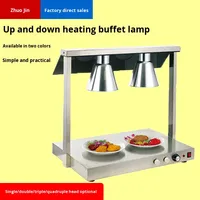Lampes chauffantes électriques modernes en acier inoxydable pour buffet, argent/or, puissance 250W-1000W, pour usage commercial dans les restaurants et hôtels
