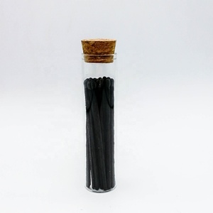 black wooden stick with black match tips color safety matches candle box matchsticks custom logo size brand match