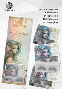 Ciglia Finte Grenobil 8D, Ciglia Individuali Naturali Lunghe con Curvatura D, 0.10mm, in Fibra Sintetica con Banda Trasparente - Product Image 3