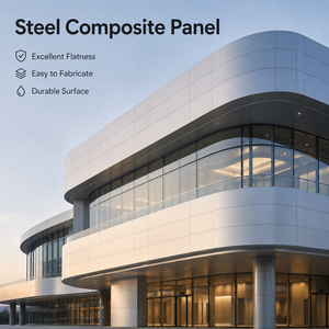Panneau composite en acier coloré avec revêtement PE personnalisé, installation rapide, isolé pour mur de bâtiment préfabriqué - Product Image 1