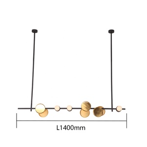 Sunsir skd hiện đại simplist LED Deco mặt dây đèn sáng bóng Matt Brass đèn chùm phong cách mới mặt dây đèn - Product Image 2