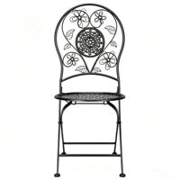 Chaise pliante décorative de style bistrot français, chaise de jardin en métal pour terrasse, chaise d'extérieur pour mariage, événement, banquet, usage commercial