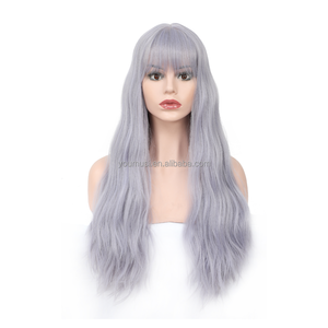 UMS Hot Sale Micro Krulhaarpruik Synthetische Vezel Geen Kant Volledig Machine Gemaakt Dubbele Weft Lichtgewicht Dagelijkse Pruik - Product Image 1