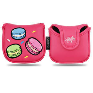 Housse de tête de club de golf en cuir premium avec logo personnalisé, fermeture magnétique carrée, pour putter mallet, en gros - Product Image 1