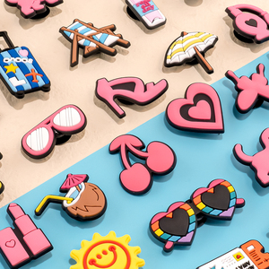 Set de Adornos para Zapatos de Verano, Lindos Adornos de Playa para Zuecos, Decoraciones de PVC Rosa para Zapatos, Perfectas para Mujeres - Product Image 2