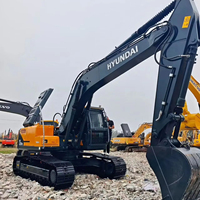 Excavatrice Hyundai R210 d'occasion, 22 tonnes, sur chenilles, remise à neuf, engin de construction fiable, moteur et pompe performants, modèle 2020