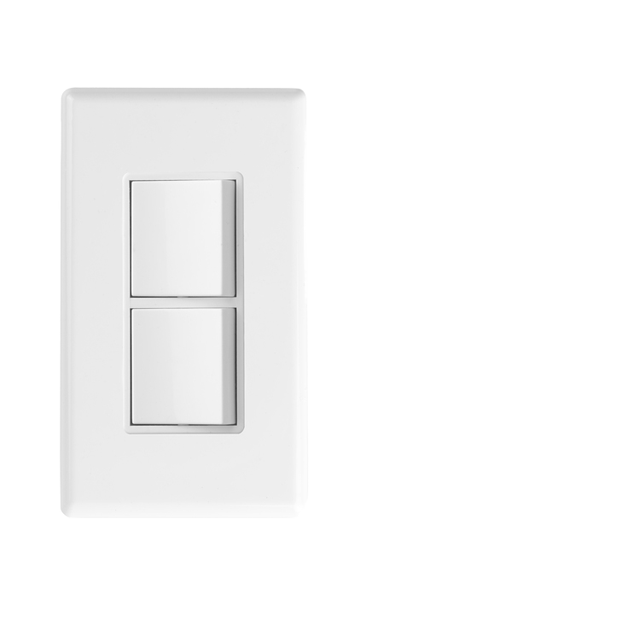 American 15A PC Light Switch 2 Gang 1 Way Electric Switch for Home Use Max 120V Supported Switch