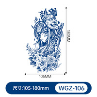 Autocollant de tatouage pour le corps, autocollant de tatouage imperméable, croix de Jésus, religieux, imperméable, respectueux de l'environnement, longue durée, 15 jours