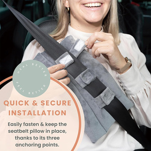 Almohada para Cinturón de Seguridad de Auto Moyoama, Gris, Protección Postoperatoria para Adultos - Product Image 3