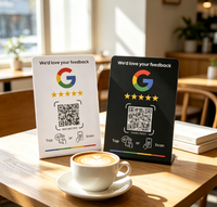Support de code QR dynamique NFC pour avis Google, panneau de table personnalisé en PVC, touchez et scannez pour laisser des avis Google 5 étoiles, URL de redirection éditable