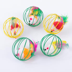 Coloré écologique plume bâton chat jouet drôle interactif jouet pour animaux de compagnie pour chiens fournitures en gros durable Rat <span class=keywords><strong>Cage</strong></span> souris - Product Image 1