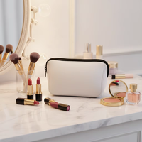 Sacs cosmétiques en néoprène blanc vierges pour sublimation, impression par transfert thermique DIY, sacs à maquillage pour cadeaux personnalisés