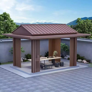 Pavillon de jardin extérieur en alliage d'aluminium, abri solaire paysager, pavillon de loisirs, parasol de cour, pavillon à lames orientables - Product Image 2