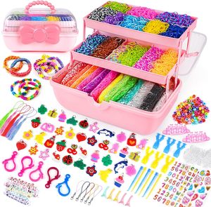 Kit de 15000+ élastiques pour métier à tisser en 32 couleurs, kit de fabrication de bracelets d'amitié DIY pour enfants, cadeaux pour filles, kit de démarrage pour métier à tisser - Product Image 1