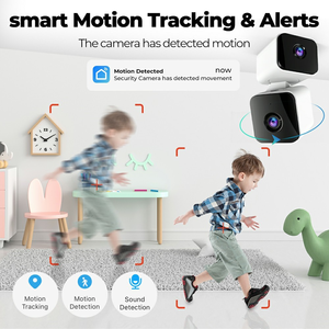 Cámara de Seguridad Panorámica 2K de Doble Lente con Detección Humana por IA, Cámara WiFi Inalámbrica con Giro e Inclinación, Visión Nocturna, Cámara IP Tuya Smart Home - Product Image 4
