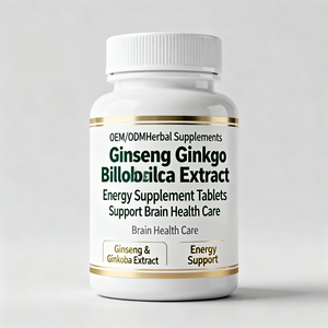 Compléments alimentaires à base de plantes, extrait de ginseng et de <span class=keywords><strong>ginkgo</strong></span> <span class=keywords><strong>biloba</strong></span>, comprimés énergétiques, soutien à la santé du cerveau - Product Image 1